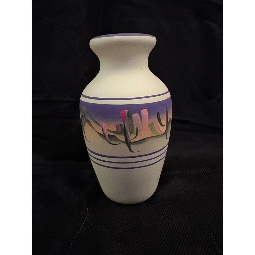 Hand-painted Art Pottery Vase From New West Pottery Arizona Southwestern 1980s